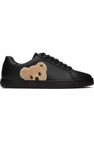 Palm Angels Men Sports Shoes - Black Teddy Bear Tennis Sneakers