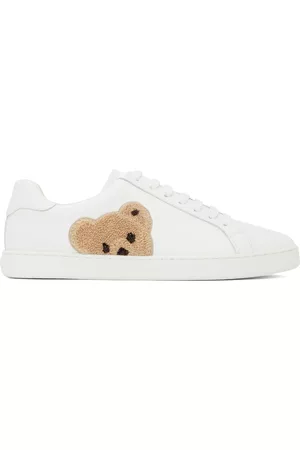 Palm Angels Men Sports Shoes - White Teddy Bear Tennis Sneakers