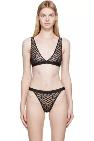 VERSACE Women Bras - Black Semi-Sheer Bra