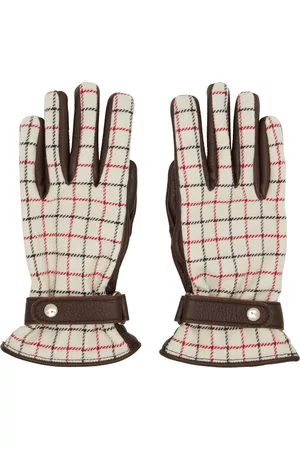 Maison Margiela Beige & Brown Check Gloves