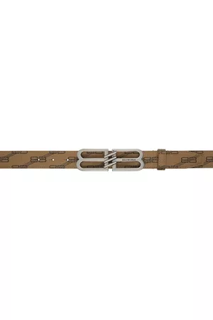 Balenciaga Brown Canvas 'BB' Belt