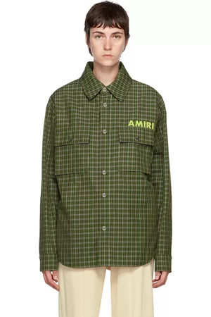 AMIRI Women Twill Jackets - Green Logo Jacket