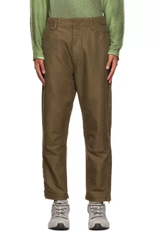 Stone Island Men Jeans - Green Zip Jeans