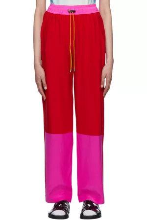 KKCO Women Sweats - Red Drawstring Lounge Pants