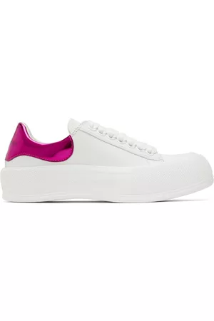 Alexander McQueen Women Sneakers - White & Pink Oversized Sneakers