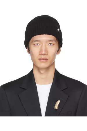 Golden Goose Black Damian Star Beanie