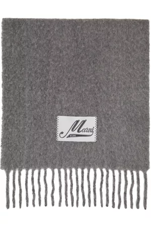 Marni Men Scarves - Gray Brushed Alpaca Scarf