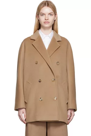 Max Mara Women Coats - Brown Guinea Pea Coat