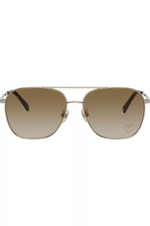 Stella McCartney Women Aviator Sunglasses - Gold & Brown Aviator Sunglasses