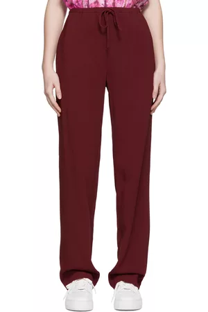Ami Women Pants - Red Palazzo Trousers