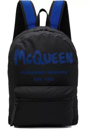 Alexander McQueen Black Graffiti Metropolitan Backpack