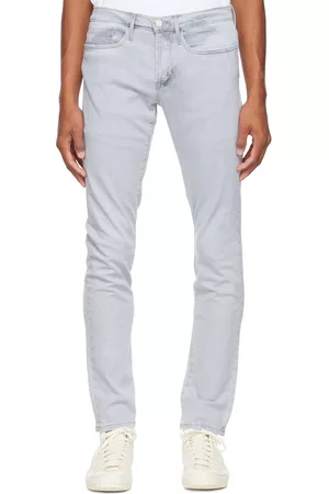 Frame Men Slim Jeans - Grey Slim Degradable Jeans