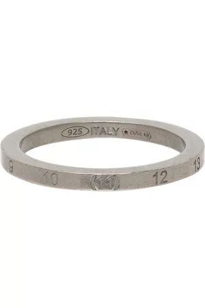 Maison Margiela Men Rings - Silver Semi-Polished Ring