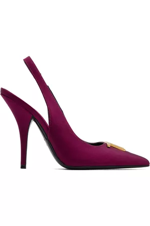 Tom Ford Women Heels - Purple Satin Slingback Heels
