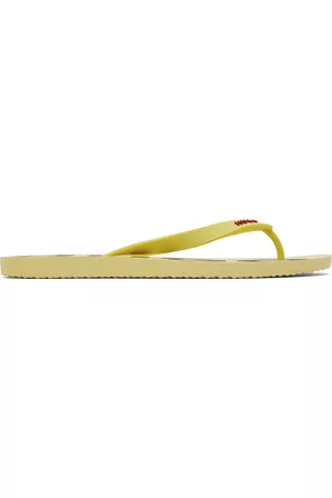 HUGO BOSS Men Flip Flops - Yellow Bonded Flip Flops