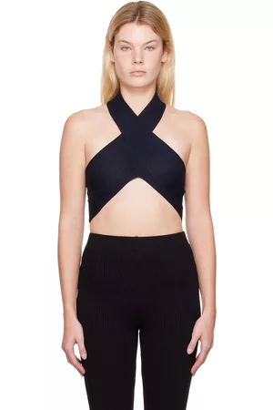 Stella McCartney Navy Sensual Stretch Wrapped Tank Top