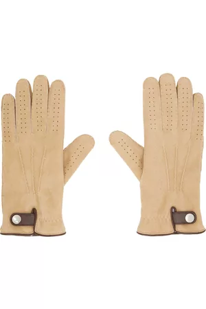 Brunello Cucinelli Men Gloves - Tan Shearling Gloves