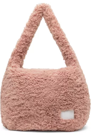 Rokh Women Oversized Bags - Pink Oversized Faux Fur Bag