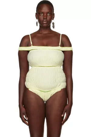 Sinéad O’Dwyer Women Swimsuits - Yellow Recycled Nylon One-Piece Swimsuit