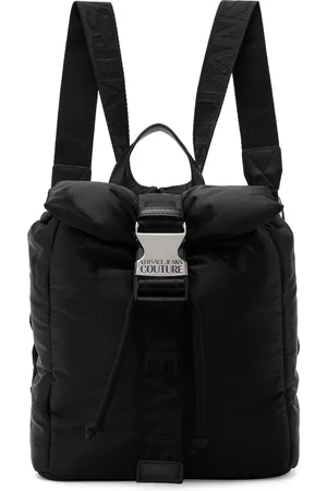 VERSACE Women Luggage - Black Safety Buckle Backpack