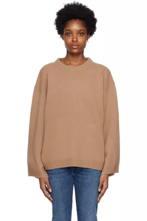 Totême Women Sweaters - Brown Embroidered Sweater