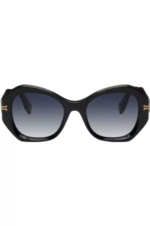 Marc Jacobs Men Round Sunglasses - Black Round Sunglasses