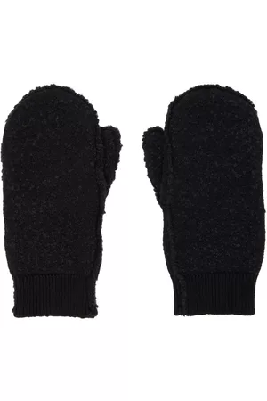 Jil Sander Men Gloves - Black Knit Mittens