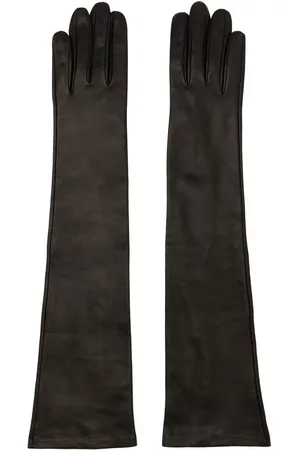 DRIES VAN NOTEN Women Gloves - Black Long Leather Gloves