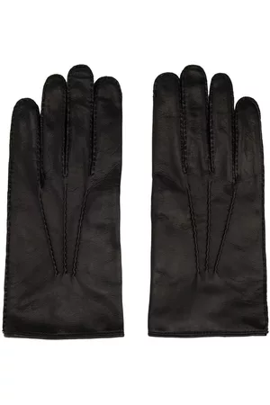 DRIES VAN NOTEN Black Leather Gloves