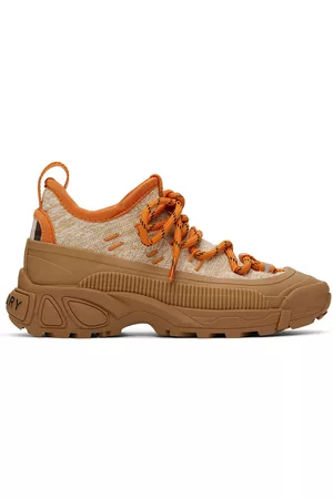 Burberry Kids Orange & Brown Arthur Sneakers