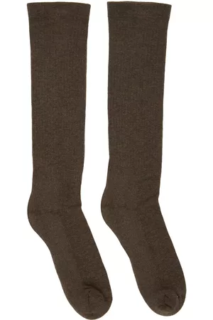 Rick Owens Brown Mid-Calf Socks