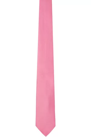 DRIES VAN NOTEN Men Neckties - Pink Silk Tie