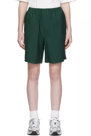 Ami Women Twill Shorts - SSENSE Exclusive Green Viscose Shorts
