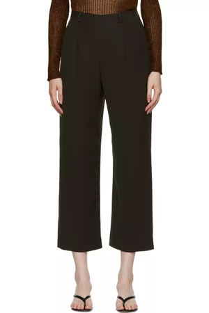 Maiden Name Women Twill Pants - SSENSE Exclusive Brown Alix Trousers
