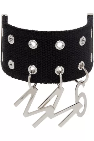 Maison Margiela Women Bracelets - Black Grommets Bracelet