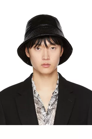 DRIES VAN NOTEN Men Hats - Black Water-Repellent Bucket Hat