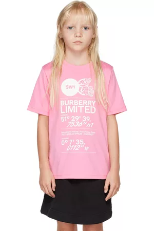 Burberry T-shirts - Kids Pink Montage T-Shirt