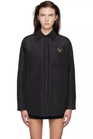 VALENTINO Women Shirts - Black VLogo Shirt