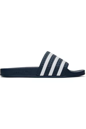 adidas Men Sandals - Navy & White Adilette Slides