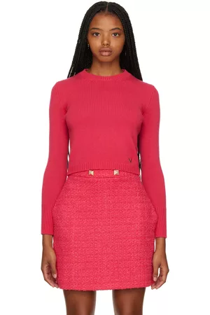 VALENTINO Women Sweaters - Pink Cropped Sweater