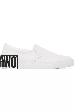Moschino Women Sneakers - White Maxi Logo Sneakers