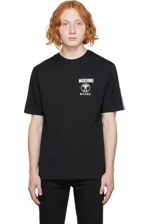 Moschino Men T-Shirts - Black Jacquard T-Shirt