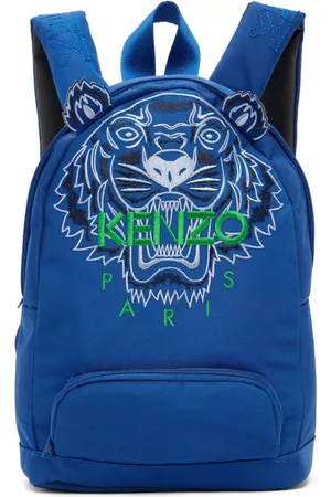 Kenzo Rucksacks - Kids Blue Tiger Ears Backpack