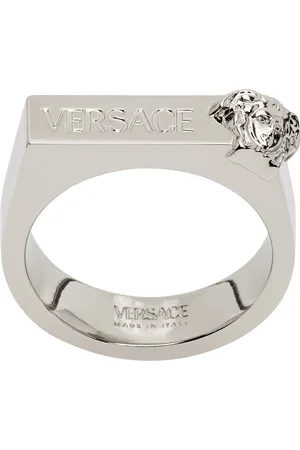Versace Greek Key Signet Ring - Silver-Tone Metal Signet Ring, Rings -  VES121167 | The RealReal