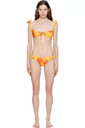 DANIELLE GUIZIO SSENSE Exclusive Yellow & Orange Mona Bikini