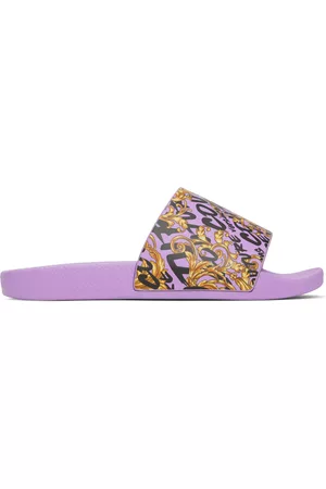 VERSACE Women Sandals - Purple Brush Couture Slides