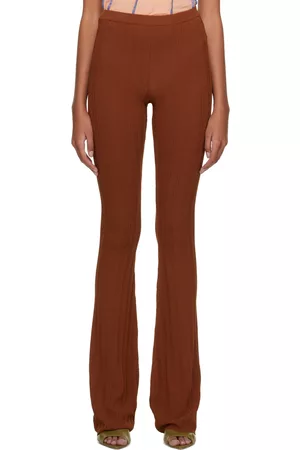 Marco Rambaldi Women Pants - SSENSE Exclusive Brown Elasticized Trousers