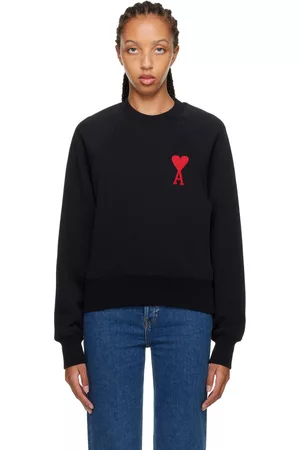 Ami Women Sweatshirts - SSENSE Exclusive Black Ami de Cœur Sweatshirt