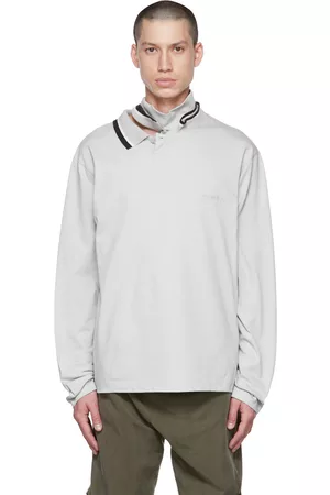 Y / PROJECT Men Turtleneck Sweaters - SSENSE Exclusive Gray Three Neck Polo