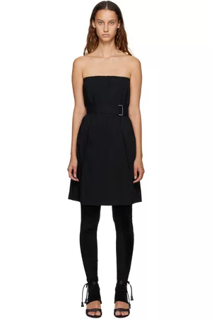 Victoria Beckham Women Strapless Dresses - Black Strapless Minidress